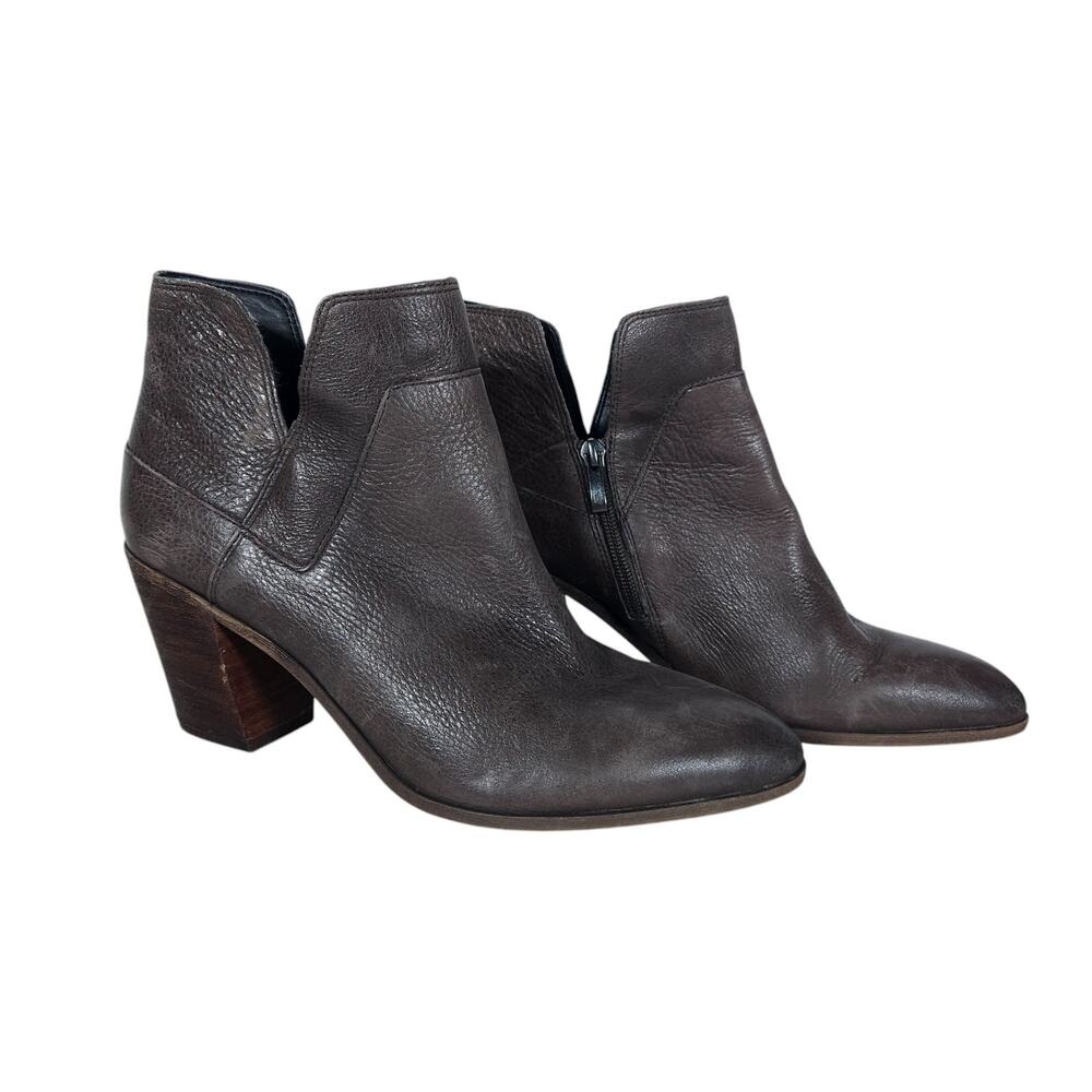 Franco Sarto Ankle Booties 10 Brown Leather Boho Country Chic Casual Boots